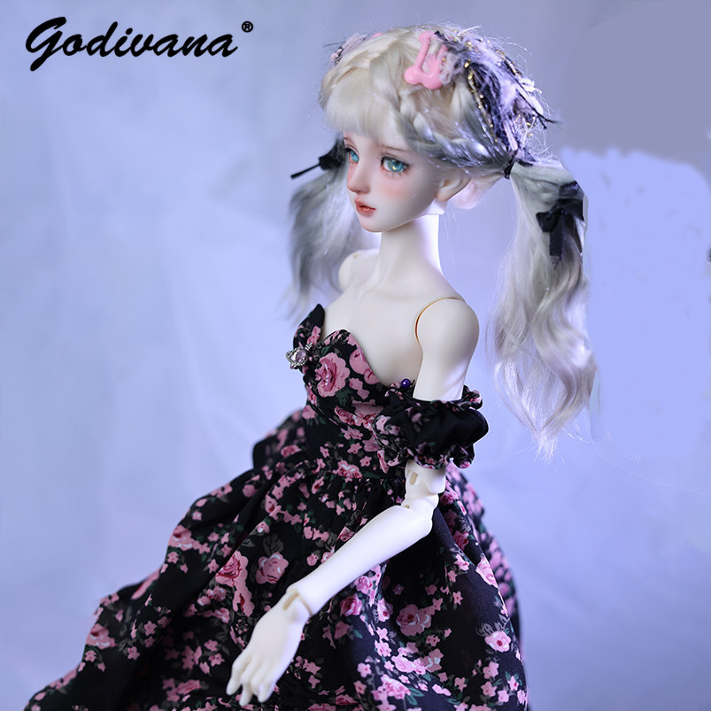 1/4 BJD-popjurk, zwarte basis, - Midi Skirt Floral recensie en prijs