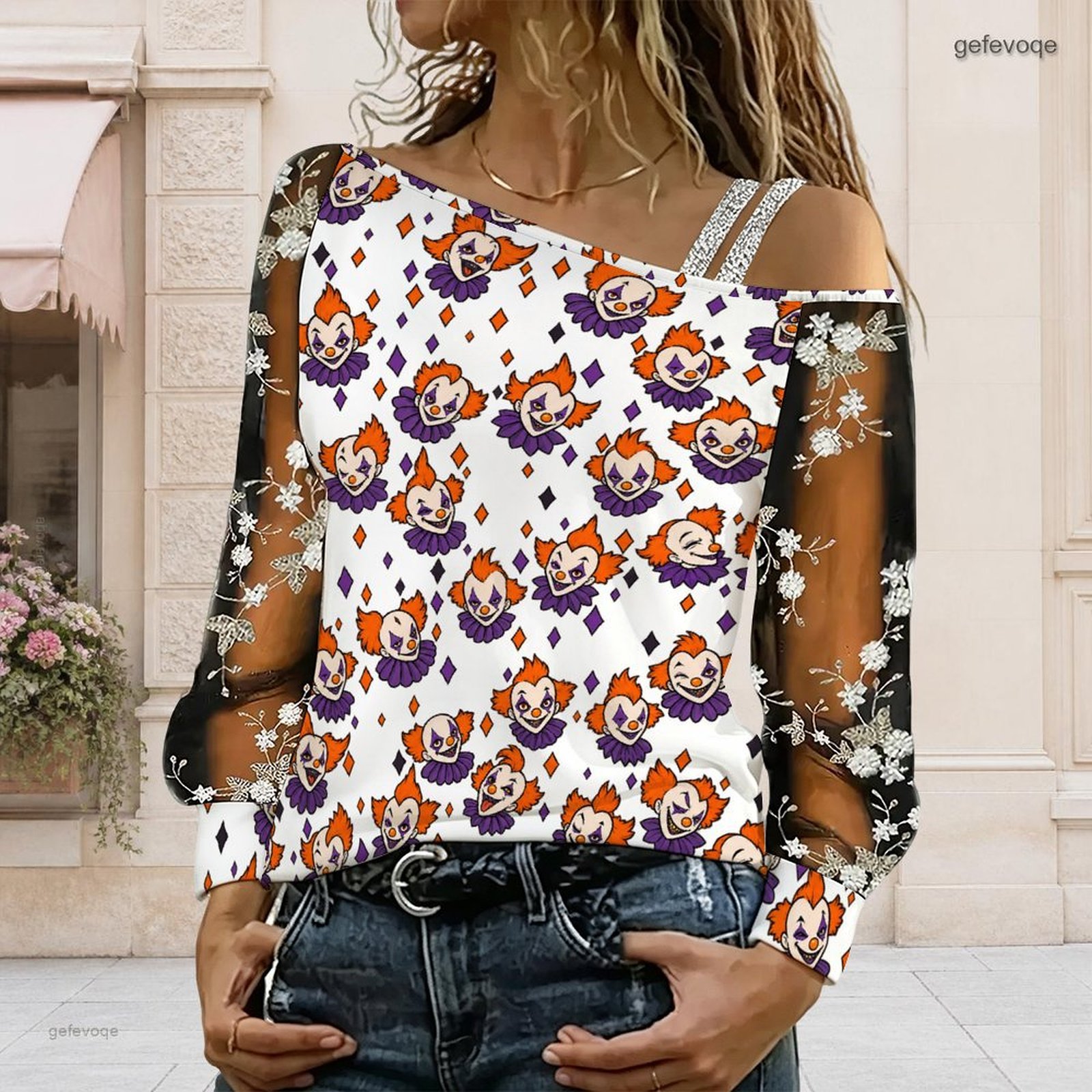 Dames asymmetrische off-should - Blouse Off Shoulder recensie en prijs